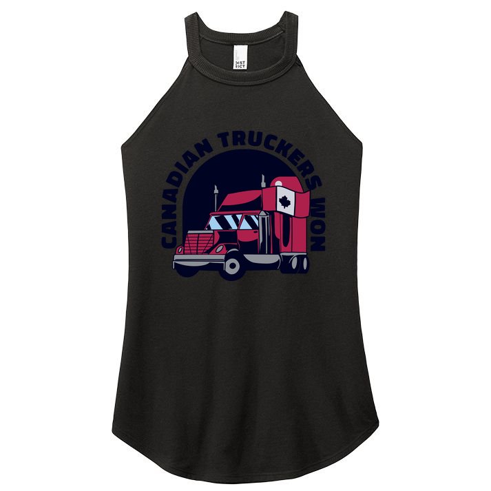 Canadian Truckers Won Freedom Convoy Women's Perfect Tri Rocker Tank