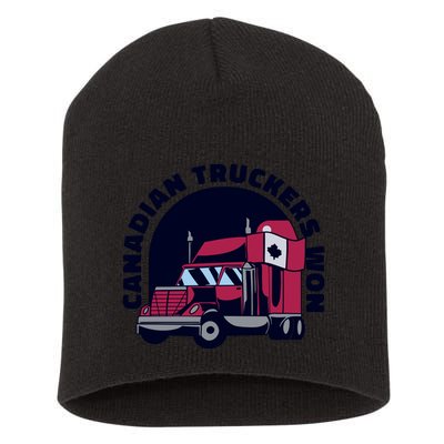 Canadian Truckers Won Freedom Convoy Short Acrylic Beanie