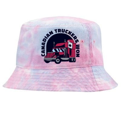 Canadian Truckers Won Freedom Convoy Tie-Dyed Bucket Hat