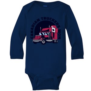 Canadian Truckers Won Freedom Convoy Baby Long Sleeve Bodysuit