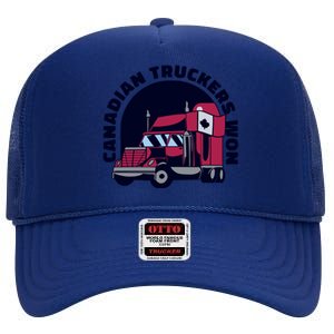 Canadian Truckers Won Freedom Convoy High Crown Mesh Back Trucker Hat