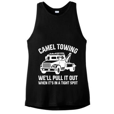 Camel Towing WeLl Pull It Out When ItS In A Tight Spot Ladies PosiCharge Tri-Blend Wicking Tank
