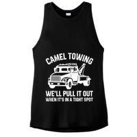Camel Towing WeLl Pull It Out When ItS In A Tight Spot Ladies PosiCharge Tri-Blend Wicking Tank