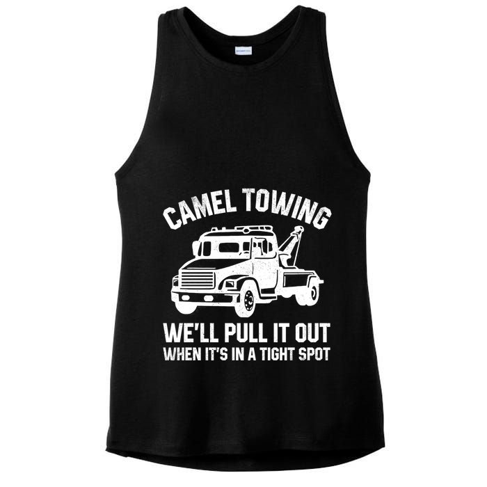Camel Towing WeLl Pull It Out When ItS In A Tight Spot Ladies PosiCharge Tri-Blend Wicking Tank