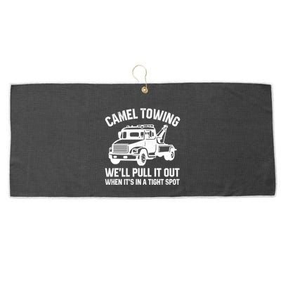 Camel Towing WeLl Pull It Out When ItS In A Tight Spot Large Microfiber Waffle Golf Towel
