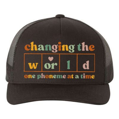 Changing The World One Phoneme At A Time Dyslexia Teacher Yupoong Adult 5-Panel Trucker Hat