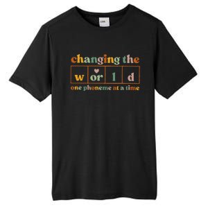 Changing The World One Phoneme At A Time Dyslexia Teacher Tall Fusion ChromaSoft Performance T-Shirt