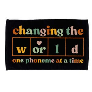 Changing The World One Phoneme At A Time Dyslexia Teacher Microfiber Hand Towel