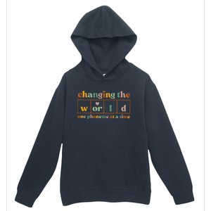 Changing The World One Phoneme At A Time Dyslexia Teacher Urban Pullover Hoodie