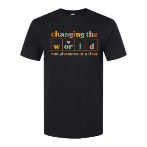 Changing The World One Phoneme At A Time Dyslexia Teacher Softstyle CVC T-Shirt