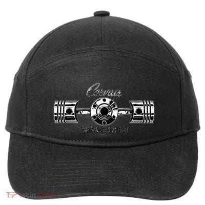 Corvair The World Is Flat Piston And Rods 7-Panel Snapback Hat