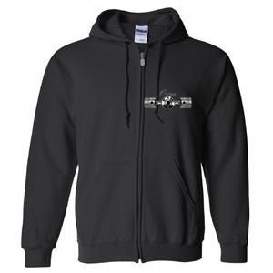 Corvair The World Is Flat Piston And Rods Full Zip Hoodie