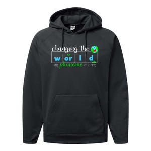 Changing The World One Phoneme At A Time Teacher Performance Fleece Hoodie