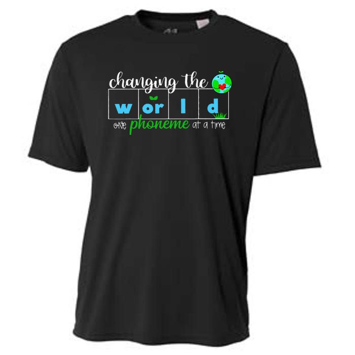 Changing The World One Phoneme At A Time Teacher Cooling Performance Crew T-Shirt