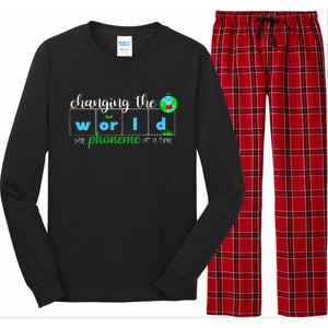 Changing The World One Phoneme At A Time Teacher Long Sleeve Pajama Set