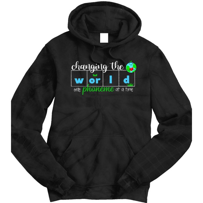 Changing The World One Phoneme At A Time Teacher Tie Dye Hoodie