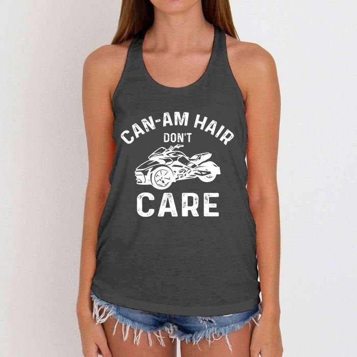 Canam Three Wheels Funny Riding Women's Knotted Racerback Tank