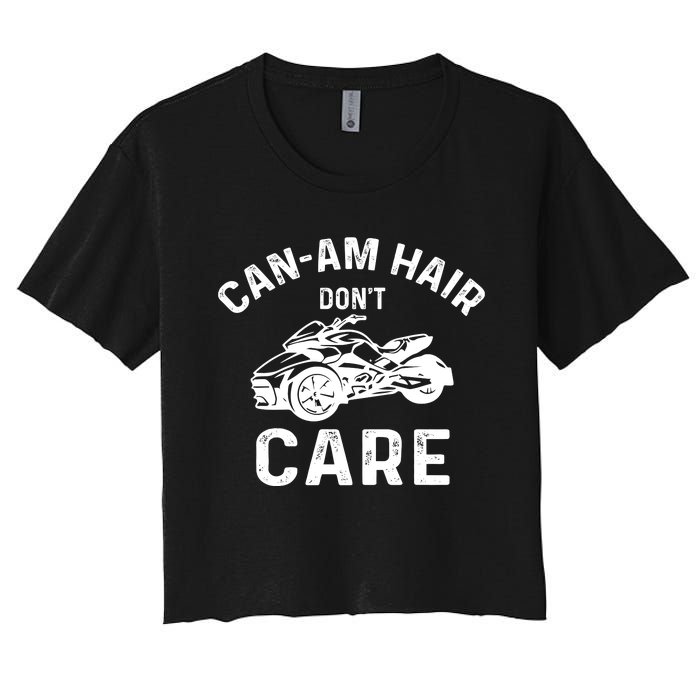 Canam Three Wheels Funny Riding Women's Crop Top Tee