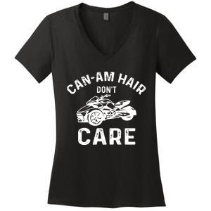 Canam Three Wheels Funny Riding Women's V-Neck T-Shirt