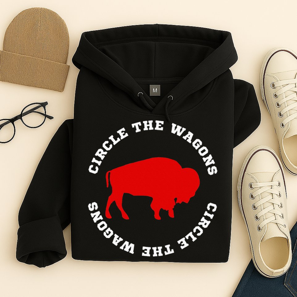Circle the Wagons Buffalo Football Fan Hoodie