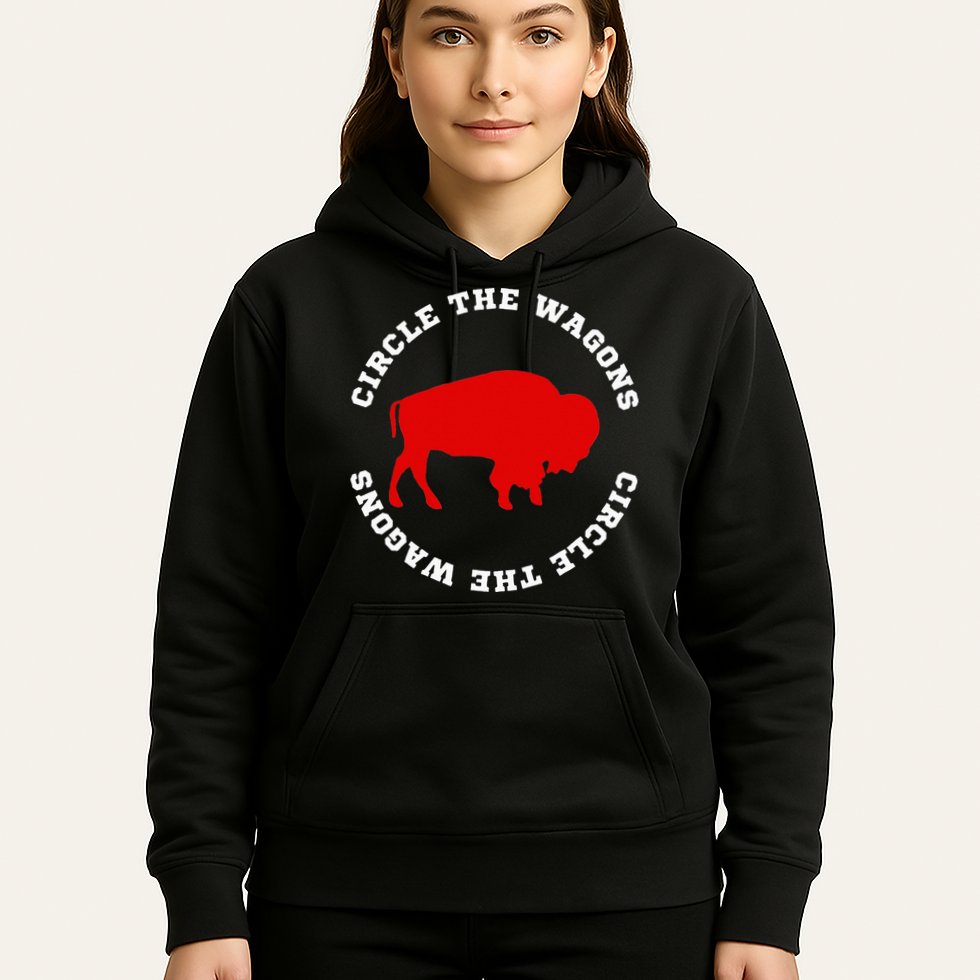 Circle the Wagons Buffalo Football Fan Hoodie