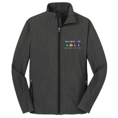 Changing The World One Phoneme At A Time Core Soft Shell Jacket