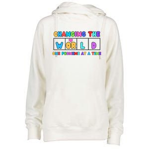 Changing The World One Phoneme At A Time Womens Funnel Neck Pullover Hood