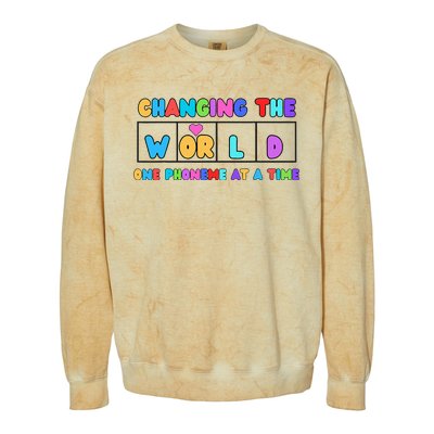 Changing The World One Phoneme At A Time Colorblast Crewneck Sweatshirt