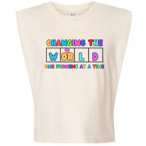 Changing The World One Phoneme At A Time Garment-Dyed Women's Muscle Tee