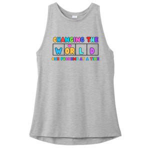 Changing The World One Phoneme At A Time Ladies PosiCharge Tri-Blend Wicking Tank