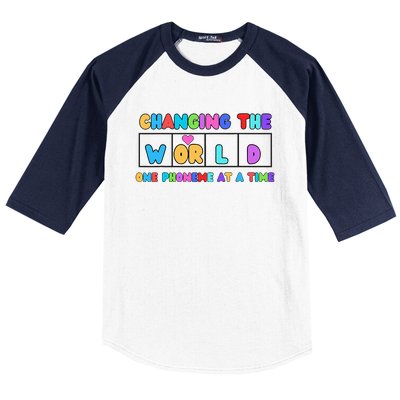 Changing The World One Phoneme At A Time Baseball Sleeve Shirt