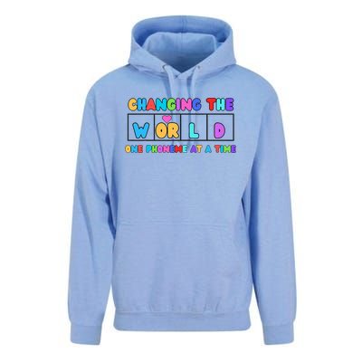 Changing The World One Phoneme At A Time Unisex Surf Hoodie