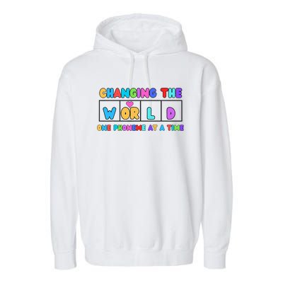 Changing The World One Phoneme At A Time Garment-Dyed Fleece Hoodie