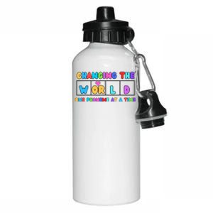 Changing The World One Phoneme At A Time Aluminum Water Bottle