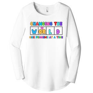 Changing The World One Phoneme At A Time Women's Perfect Tri Tunic Long Sleeve Shirt