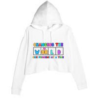 Changing The World One Phoneme At A Time Crop Fleece Hoodie