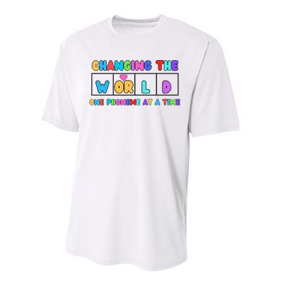 Changing The World One Phoneme At A Time Performance Sprint T-Shirt