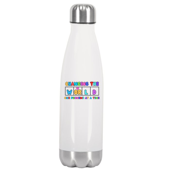 Changing The World One Phoneme At A Time Stainless Steel Insulated Water Bottle