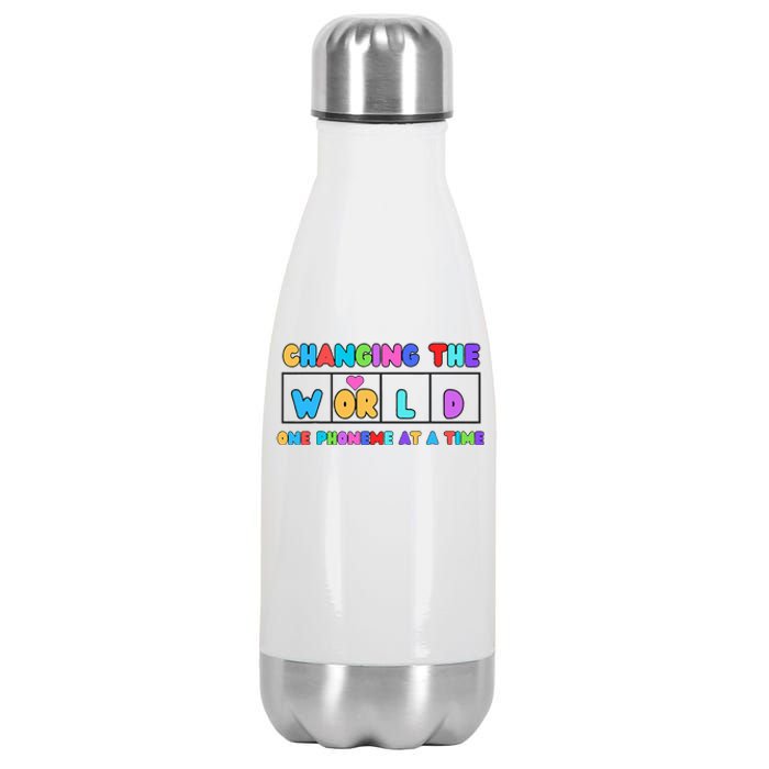 Changing The World One Phoneme At A Time Stainless Steel Insulated Water Bottle