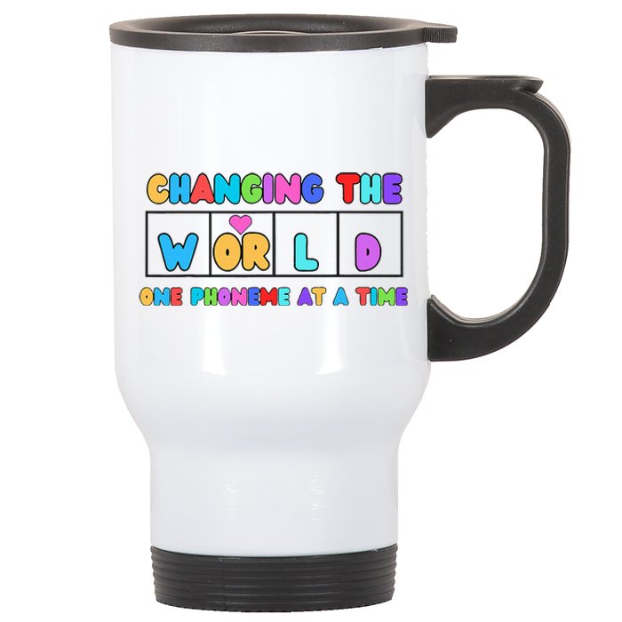 Changing The World One Phoneme At A Time Stainless Steel Travel Mug