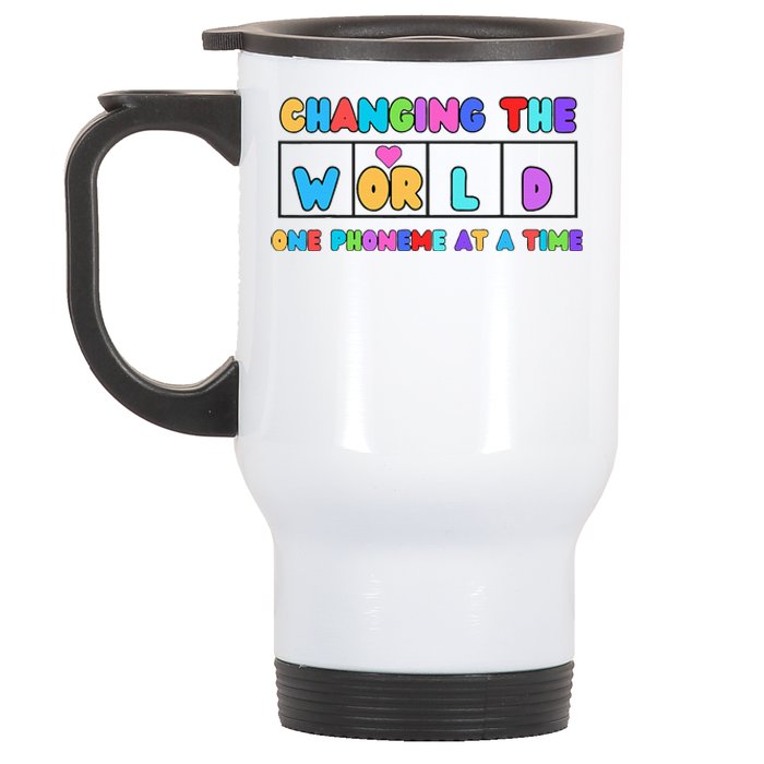 Changing The World One Phoneme At A Time Stainless Steel Travel Mug