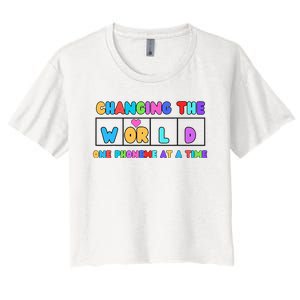 Changing The World One Phoneme At A Time Women's Crop Top Tee