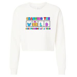 Changing The World One Phoneme At A Time Cropped Pullover Crew