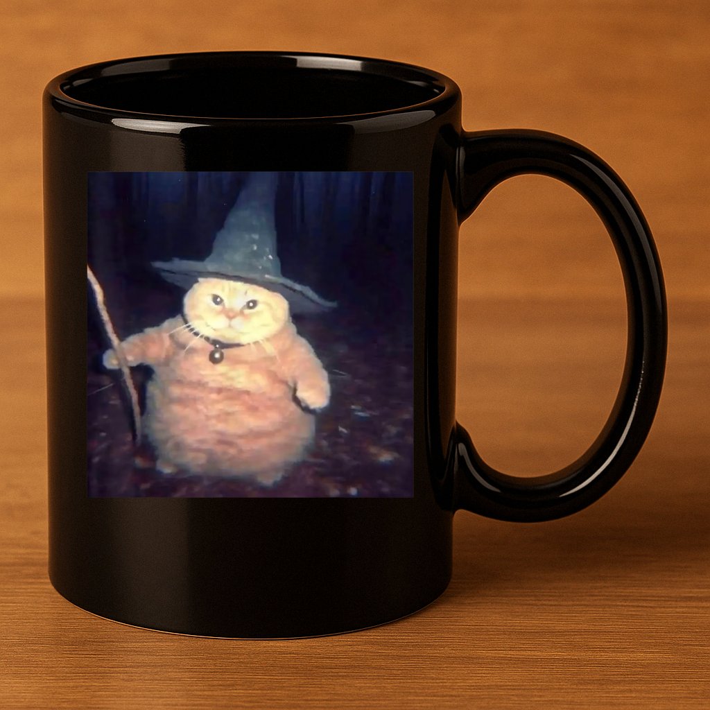 Cheeseball The Wizard Cat Meme 11oz C Handle Ceramic Mug