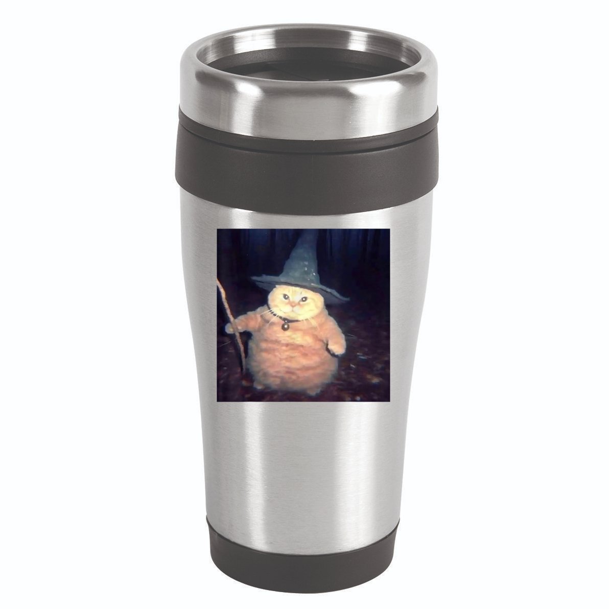 Cheeseball The Wizard Cat Meme 16oz Travel Tumbler