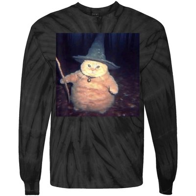 Cheeseball The Wizard Cat Meme Tie-Dye Long Sleeve Shirt
