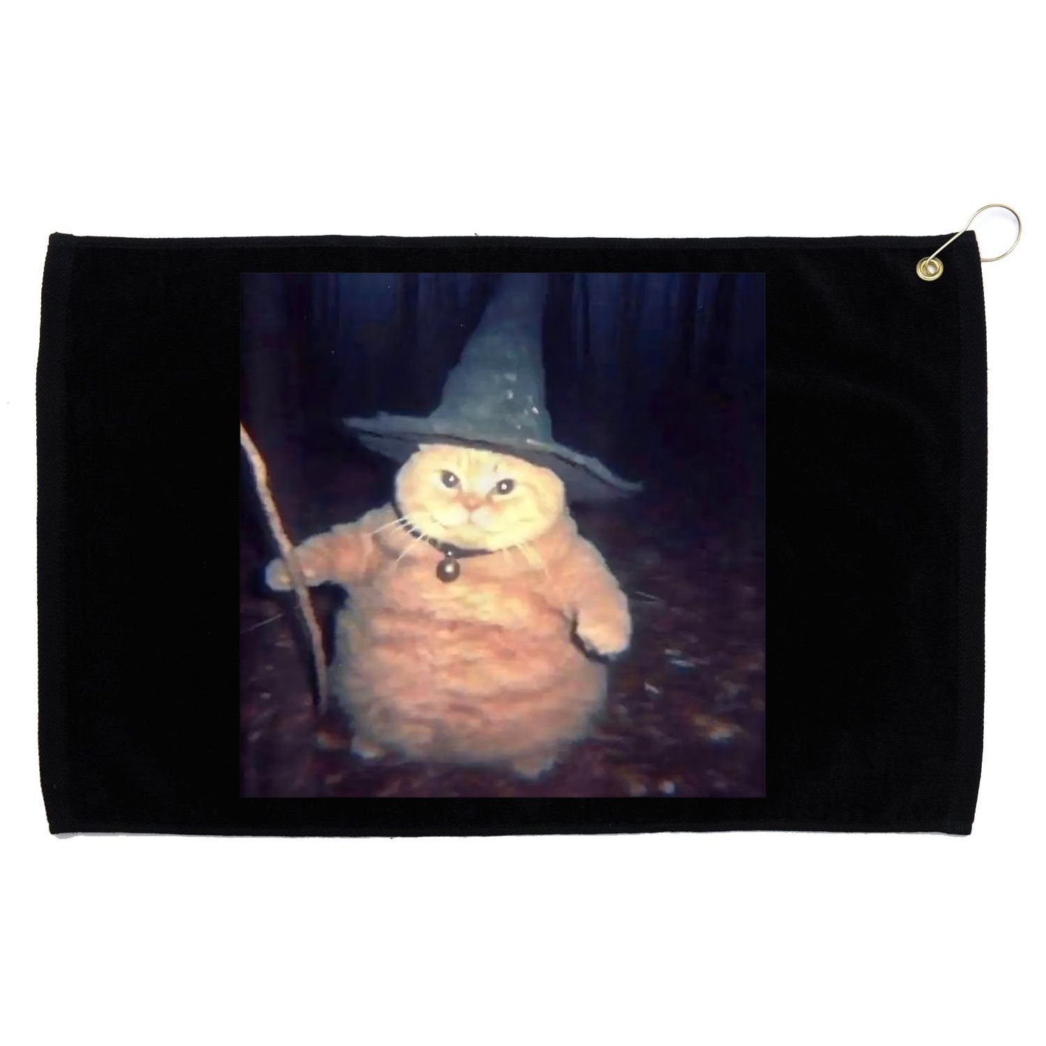 Cheeseball The Wizard Cat Meme Grommeted Golf Towel