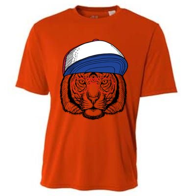 Cute Tiger With Glasses Meaningful Gift Cooling Performance Crew T-Shirt