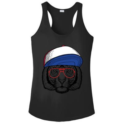 Cute Tiger With Glasses Meaningful Gift Ladies PosiCharge Competitor Racerback Tank