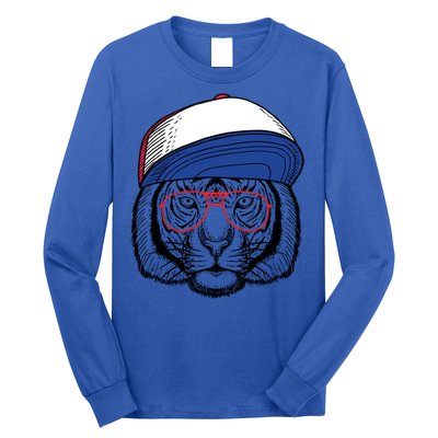 Cute Tiger With Glasses Meaningful Gift Long Sleeve Shirt